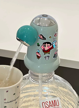 高颜值饮水机矿泉水抽水器双泵触摸抽水器桶装水抽水器电动压水器