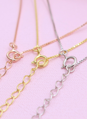 diy半成品纯银手工盒子链