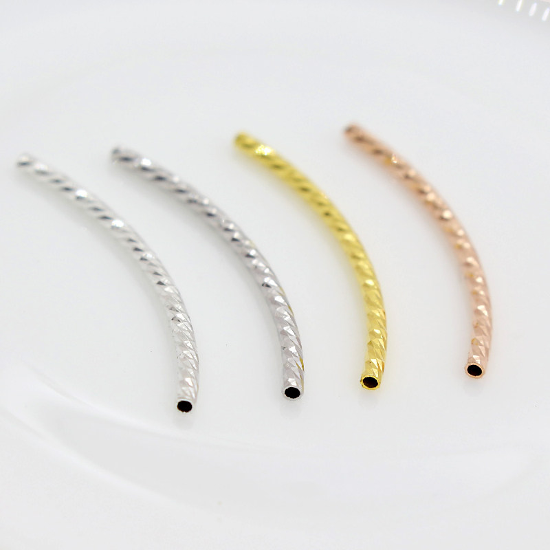 车花弯管银管子S925纯银DIY手工串珠配饰满天星扭纹闪管空心小管,淘宝优惠券,粉丝福利购,淘宝优惠卷