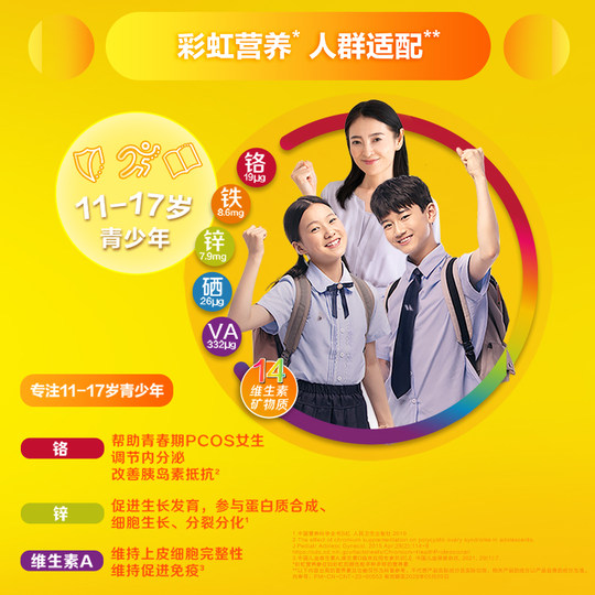 Мультивитаминный комплекс Sencun, таблетки для подростков, Цзявэй, дети и студенты, витамин B, группа VD, синяя шляпа, сертификация