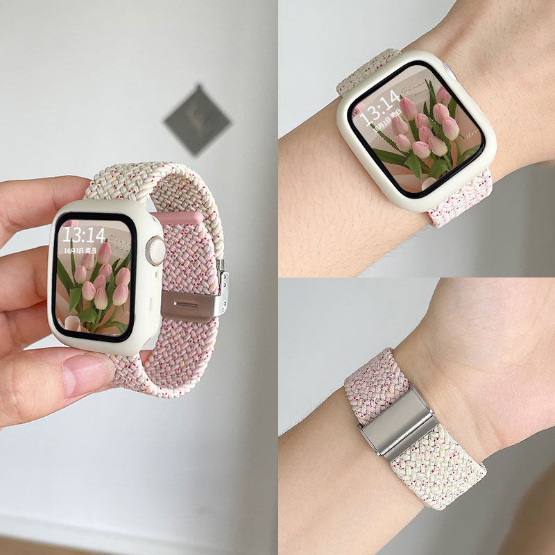 适用华为fit3表带新款Fit5/4尼龙编织watchfit2智能运动手表fit1夏天可爱女生new二三代透气男硅胶保护壳配件