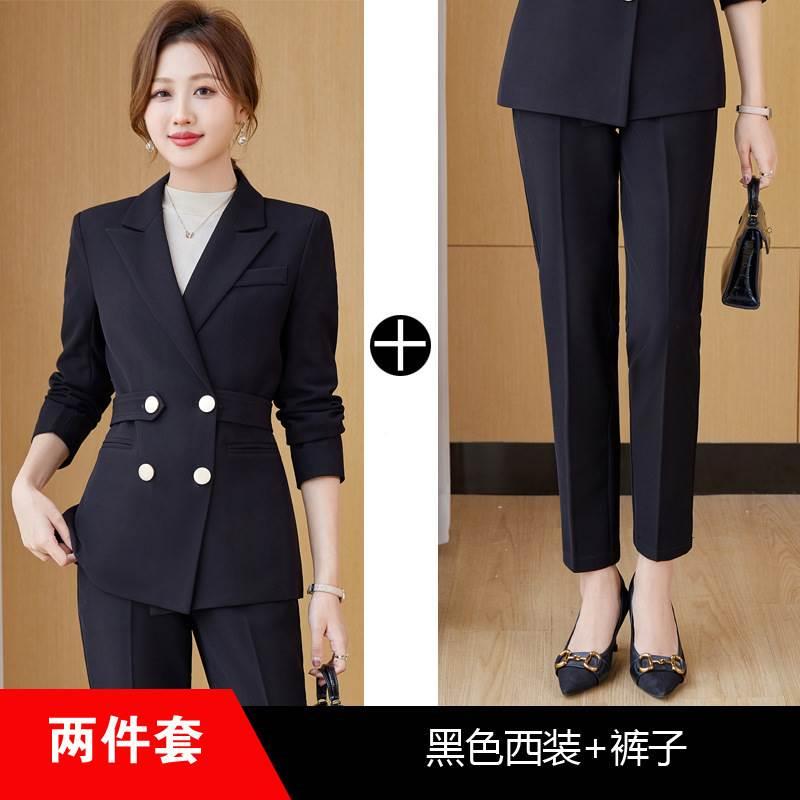 秋冬新款职女装长袖西服套装MY-8085主业持前人质台白领时尚气正 - 图2