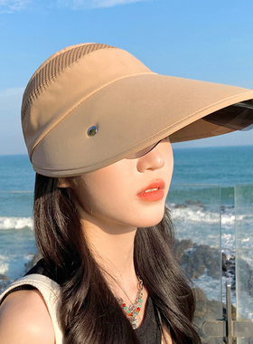 遮阳帽女骑行休闲太阳帽带镜片