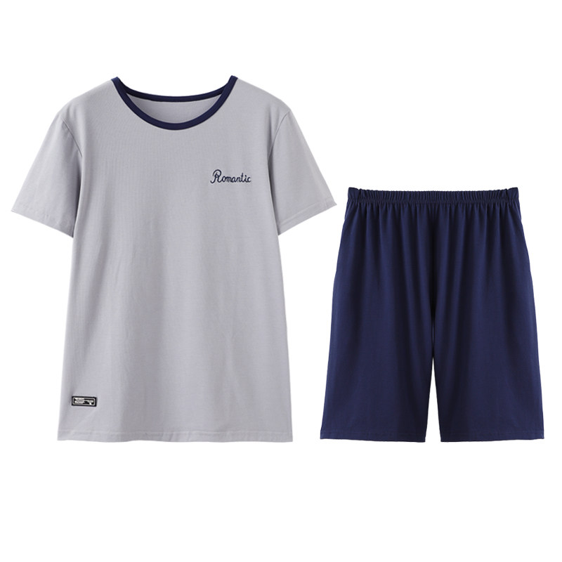 夏季男士莫代尔冰丝短袖短裤棉睡衣 亨黛睡衣/家居服套装