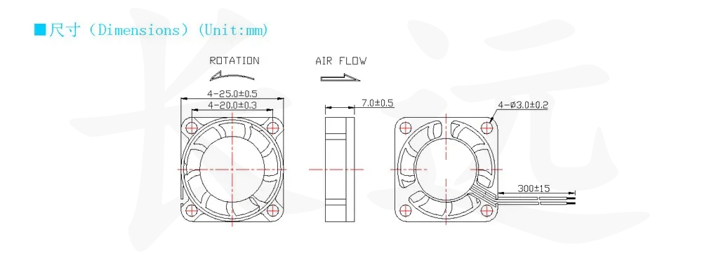 LFFAN 2507 2.5CM 25*25*7MM 5V 12V微型超薄USB仪器仪表散热风扇 - 图3