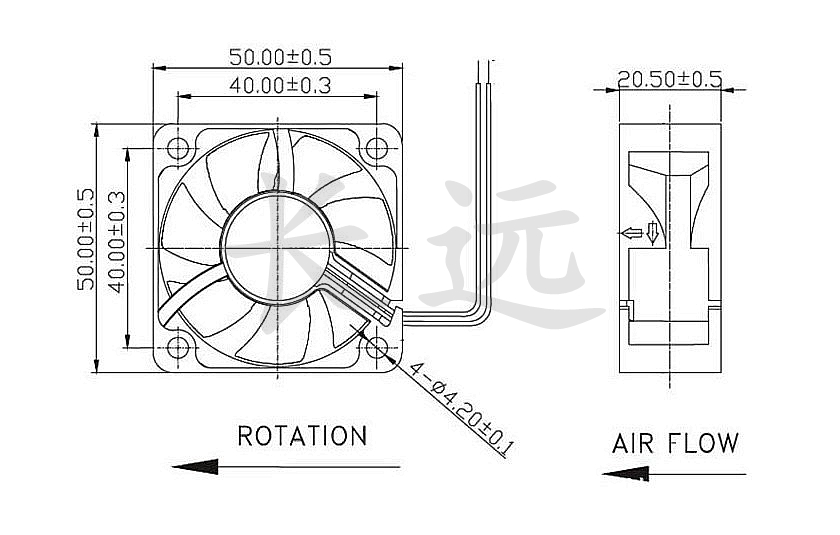 LFFAN 5CM/厘米5020 12V直流静音双滚珠散热工业功放电源设备风扇 - 图1