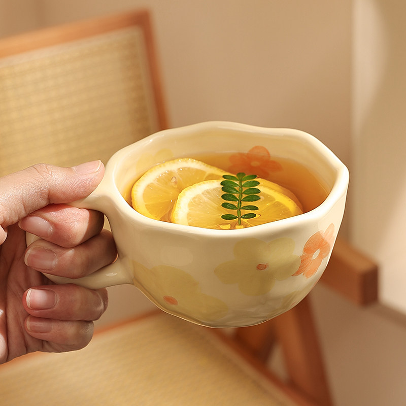 日式陶瓷马克杯女生家用早餐燕麦杯高颜值杯子办公室咖啡杯情侣杯,淘宝优惠券,粉丝福利购,淘宝优惠卷