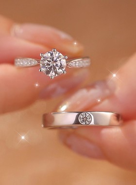 正品DR钻戒指情侣对戒