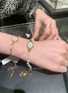 新款手表女麦穗小金表轻奢迷你简约圣诞节礼物复古石英腕表手链款