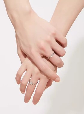 DR四叶草戒指女藤条花爱心