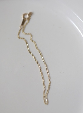 Ordi素手链麻花水波纹裸手链简单百搭纤细款送闺蜜