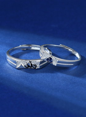 DR山盟海誓s925纯银情侣戒指