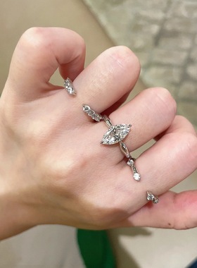 DR钻戒马眼三合一戒指女