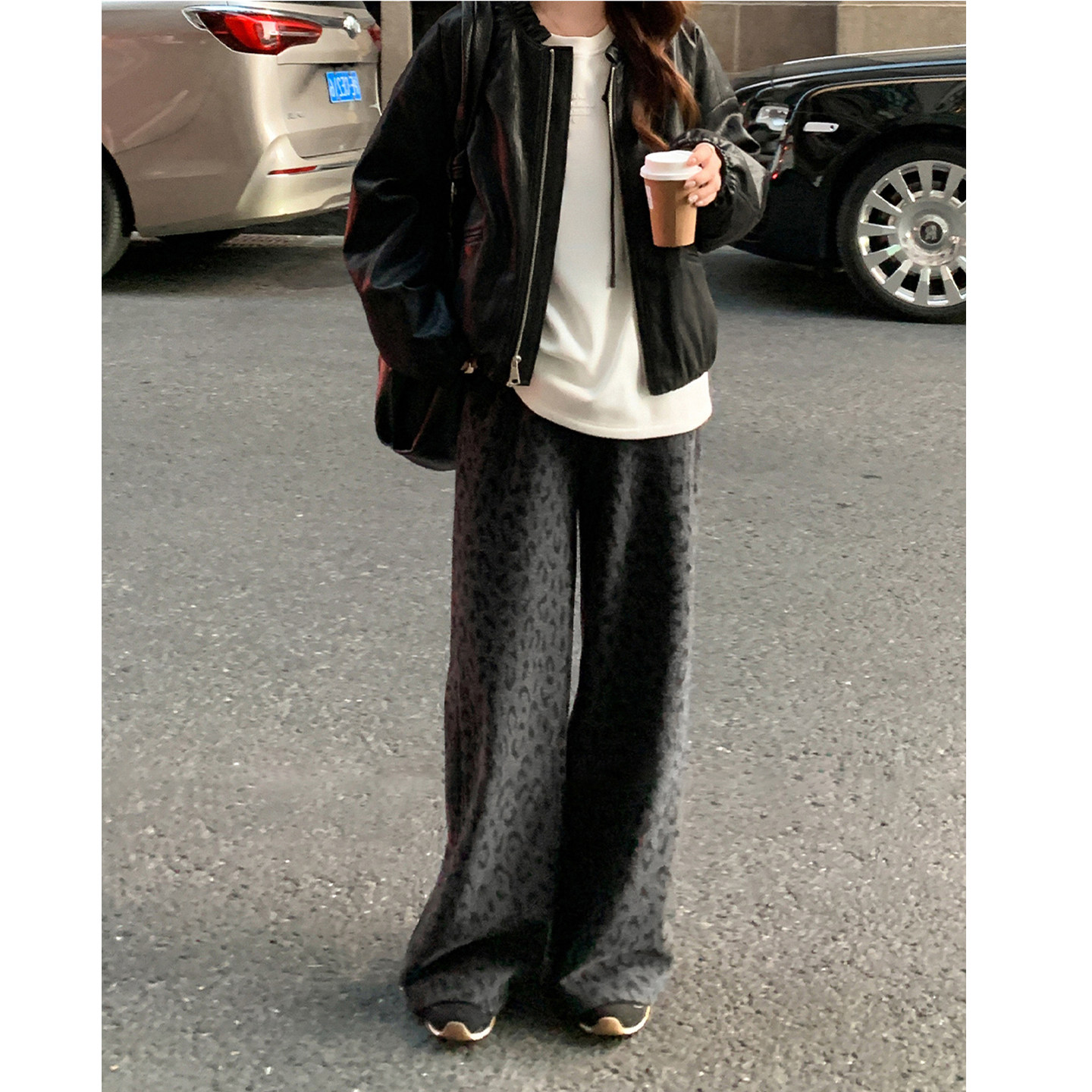 孕妇裤不勒肚子豹纹毛呢阔腿裤女宽松休闲裤加厚加绒保暖外穿裤子,淘宝优惠券,粉丝福利购,淘宝优惠卷