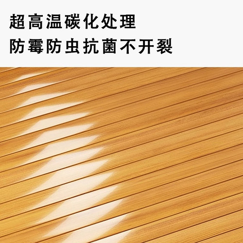 竹床折叠床成人家用午休凉床便携式简易午休床出租房硬板竹板木床 - 图3