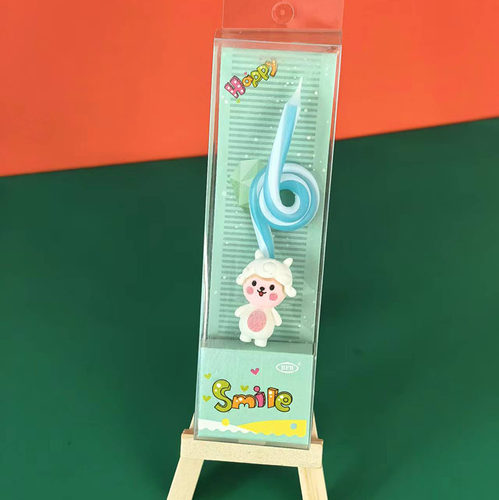 十二生日蜡烛蛋糕12生肖儿童创意浪漫无烟彩色数字小熊动物蜡烛 - 图0