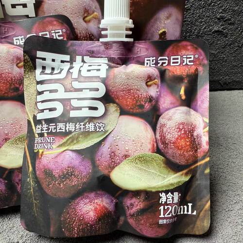 成分日记0脂西梅蓝莓VC多多袋装浓缩果蔬膳食纤维便携果饮120ml - 图1