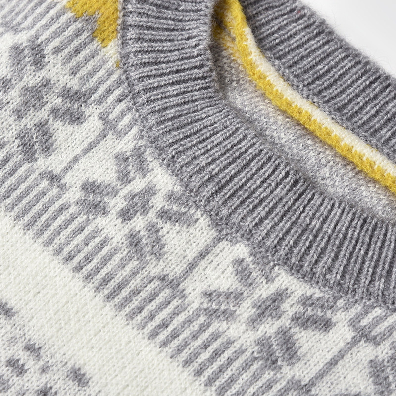 2025年冬Outlets正品 高端MS系列撞色拼接长袖上衣微弹套头毛衣女,淘宝优惠券,粉丝福利购,淘宝优惠卷