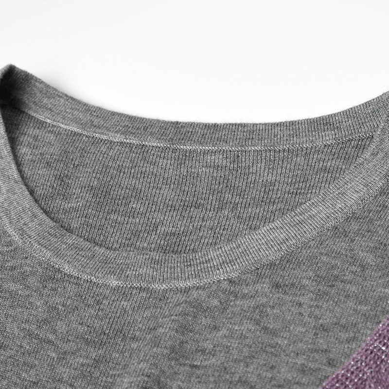 奥莱专柜正品 GMS冬装2025新款 假两件时髦感外穿长袖上衣毛衣女 - 图1