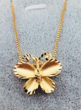 日韩风仿黄金蝴蝶久不掉色吊坠