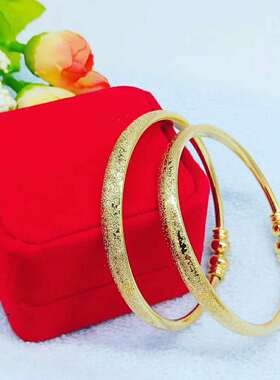 磨砂仿真沙金闭口久不掉色手镯