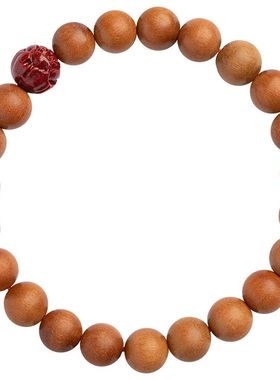 桃木手镯小众设计莲花朱