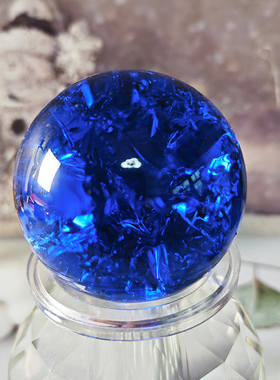 流水假山配件不褪色冰裂球玻璃球