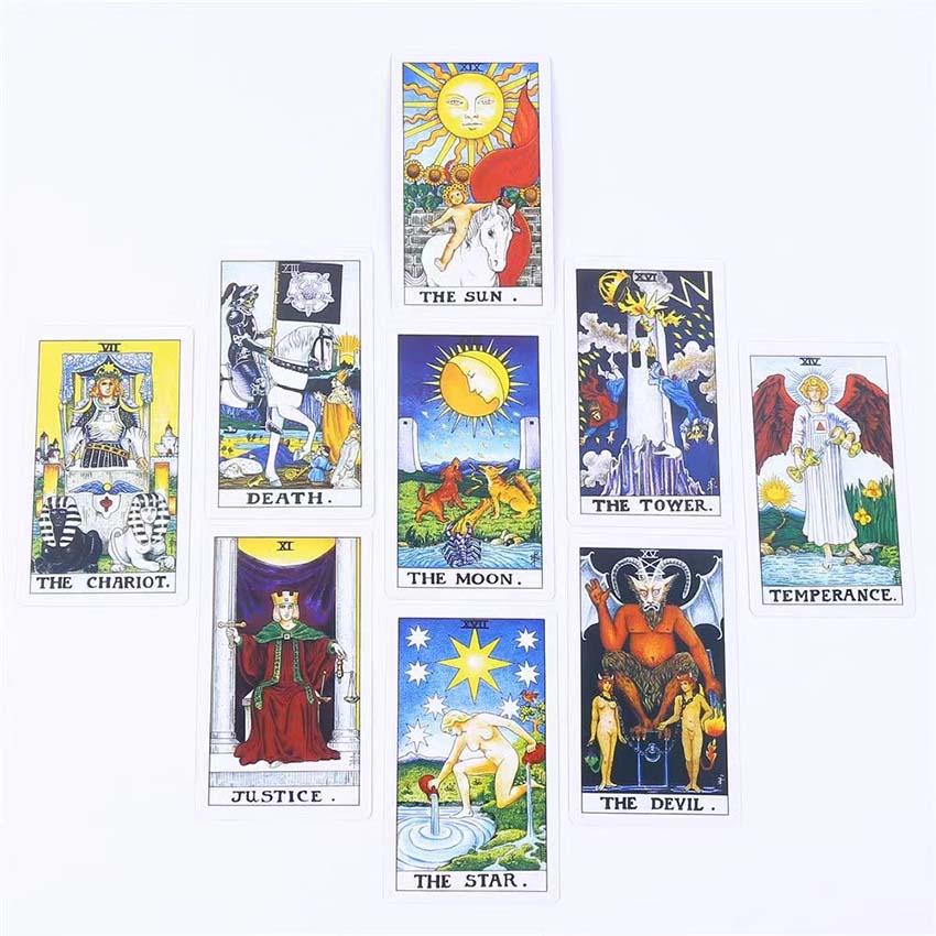 12X7cm AE classic Tarot抽拉式盒装经典韦特塔罗英文罗塔牌-图1