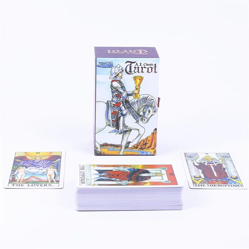 12X7cm AE classic Tarot抽拉式盒装经典韦特塔罗英文罗塔牌-图2