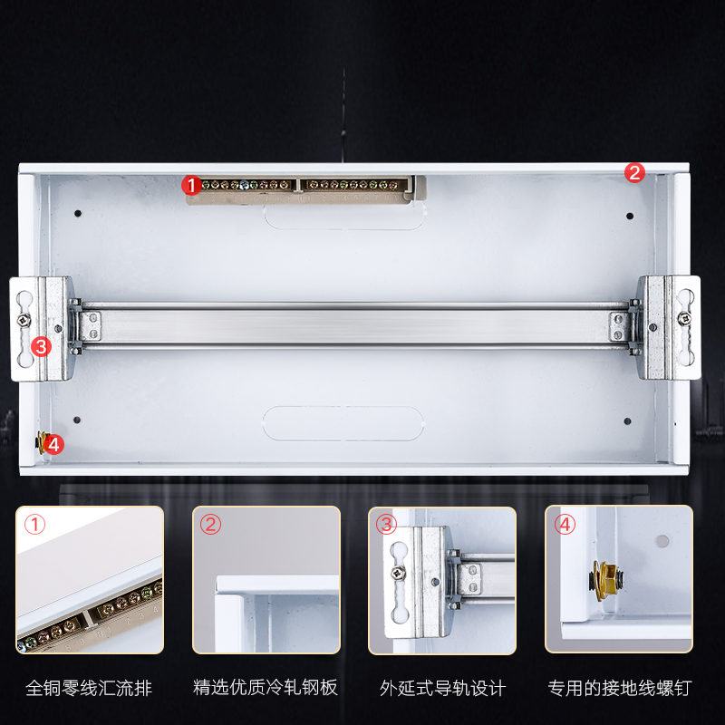家用配电箱19位20回路21强电布线箱照明空气开关盒家用暗装-图0