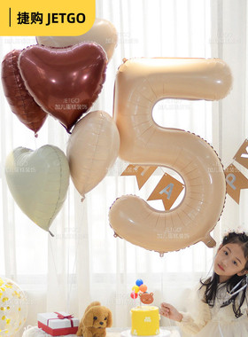 数字气球儿童生日周岁布置装饰
