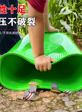 盛航背篼熟胶牛筋塑料耐摔胶背篓