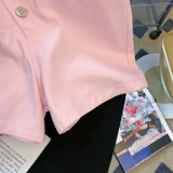 Розовая джинсовая юбка, летние шорты, сексуальные приталенные штаны, высокая талия, свободный крой, А-силуэт