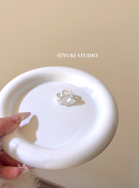 宽边S925镂空蕾丝戒指