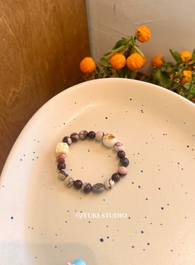 奶酪小众原创设计新中式天然石猫爪手链百搭复古高级手串手饰配饰