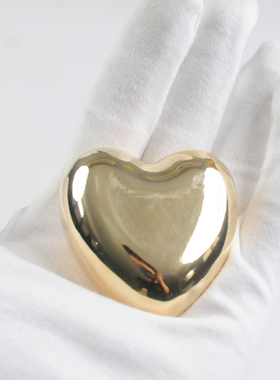 黄铜实心爱心摆件抛亮款小礼品