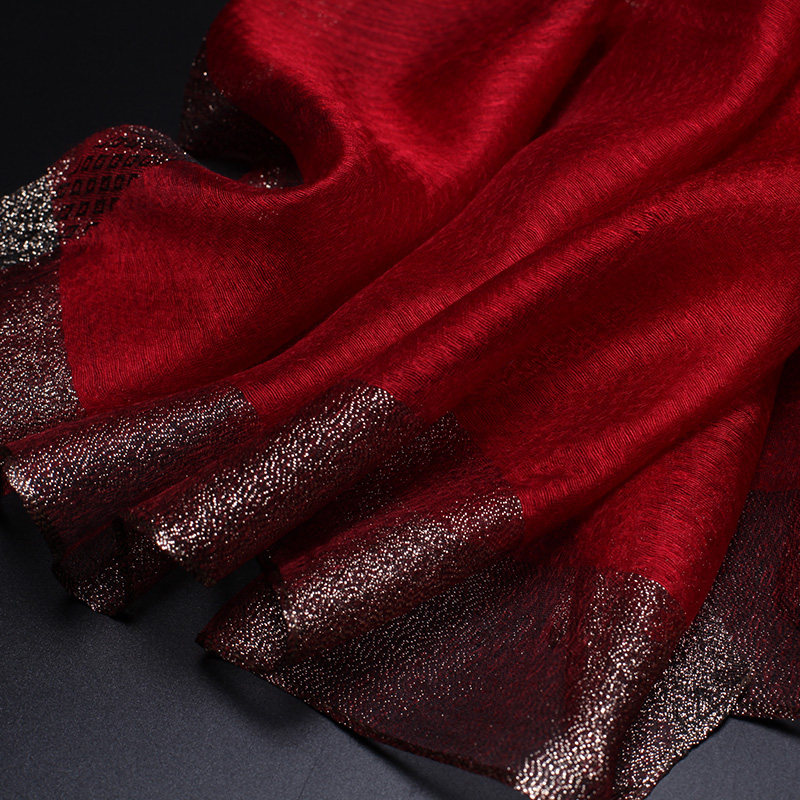 酒红色羊毛围巾女真丝丝巾春秋冬季妈妈本命年新娘喜婆婆婚礼披肩,淘宝优惠券,粉丝福利购,淘宝优惠卷