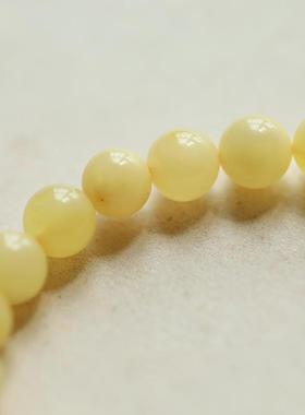 平价捡漏白花蜜蜡8mm女款单圈手串手链搭配青玉复古小红书热款