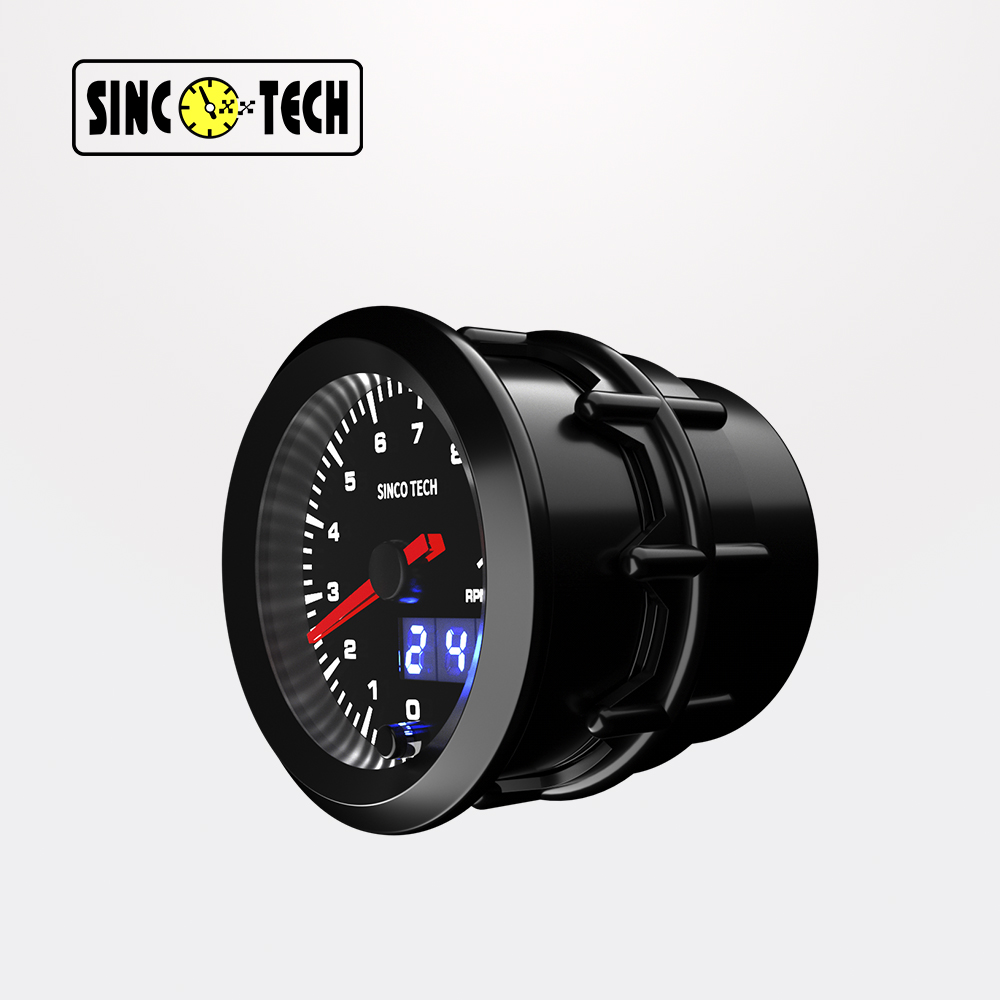 SINCOTECH 高速步进电机2吋7彩LED数码表赛车表黑色款52mm DO636