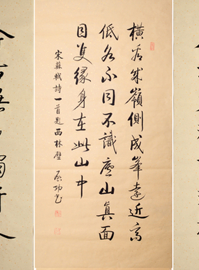 名人毛笔手写真迹启功老师大师作品字画书法客厅书房办公室画挂墙