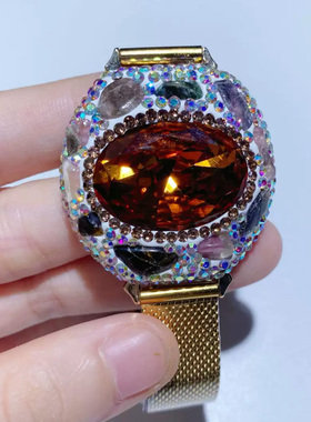 清新甜美蛇皮手镯手工镶嵌