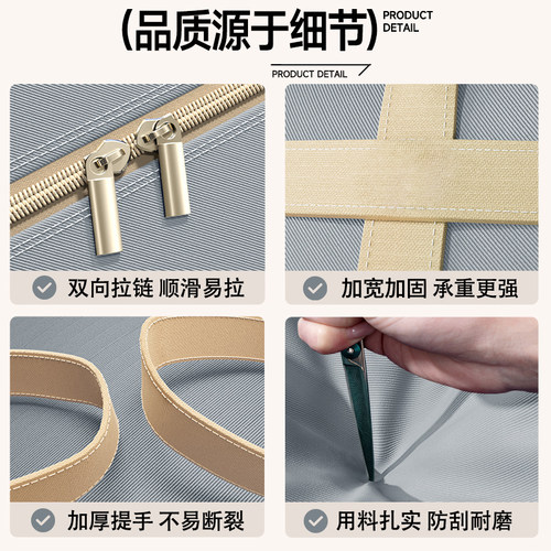 搬家打包袋衣服被子收纳袋子帆布蛇皮棉被行李袋大容量麻袋编织袋 - 图2