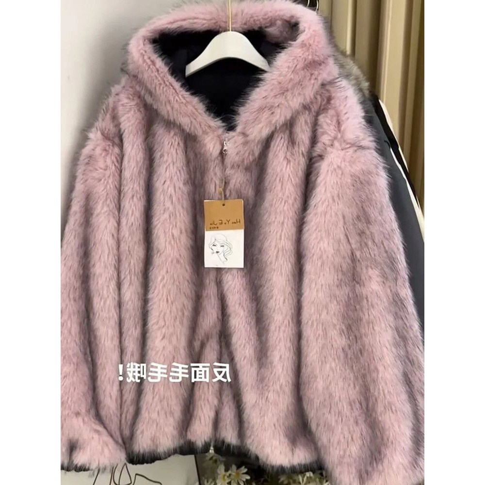 美式时尚甜酷双面穿猫耳朵连帽棉服女冬季宽松保暖座山雕夹克外套,淘宝优惠券,粉丝福利购,淘宝优惠卷