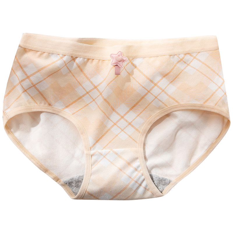 浪莎女士内裤女全棉100%纯棉裆抗菌中腰少女印花学生日系三角短裤,淘宝优惠券,粉丝福利购,淘宝优惠卷