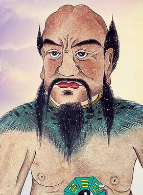 三皇大帝伏羲神农黄帝人文始祖客厅装饰画丝绸卷轴挂画人物画像