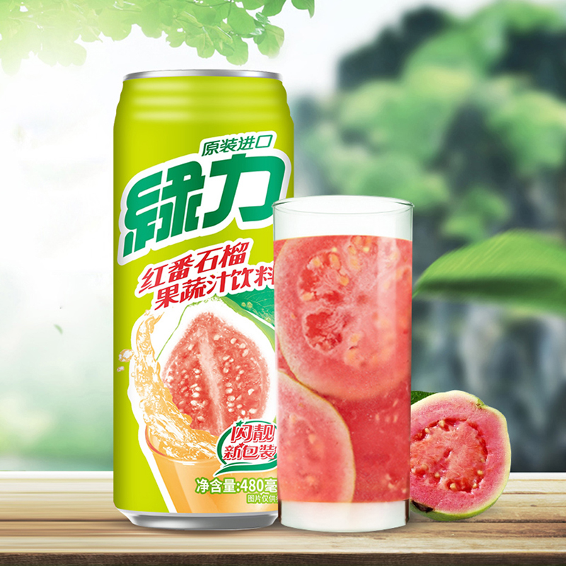 台湾绿力果汁饮料水蜜桃番石榴柠檬维生素c水果味475ml*5饮品组合 - 图3