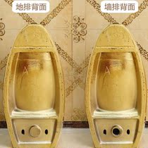 Wall-mounted automatic induction of golden small poop mens wall-mounted urinal ceramic KTV urinal urine bucket