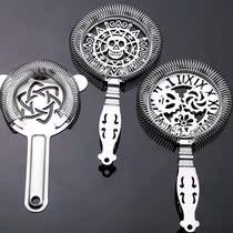 Stainless Steel Filter Professional Floral Type Winemaker Septiser Leaks Nets Hossan Individuality Sun God Skulls Head Pattern