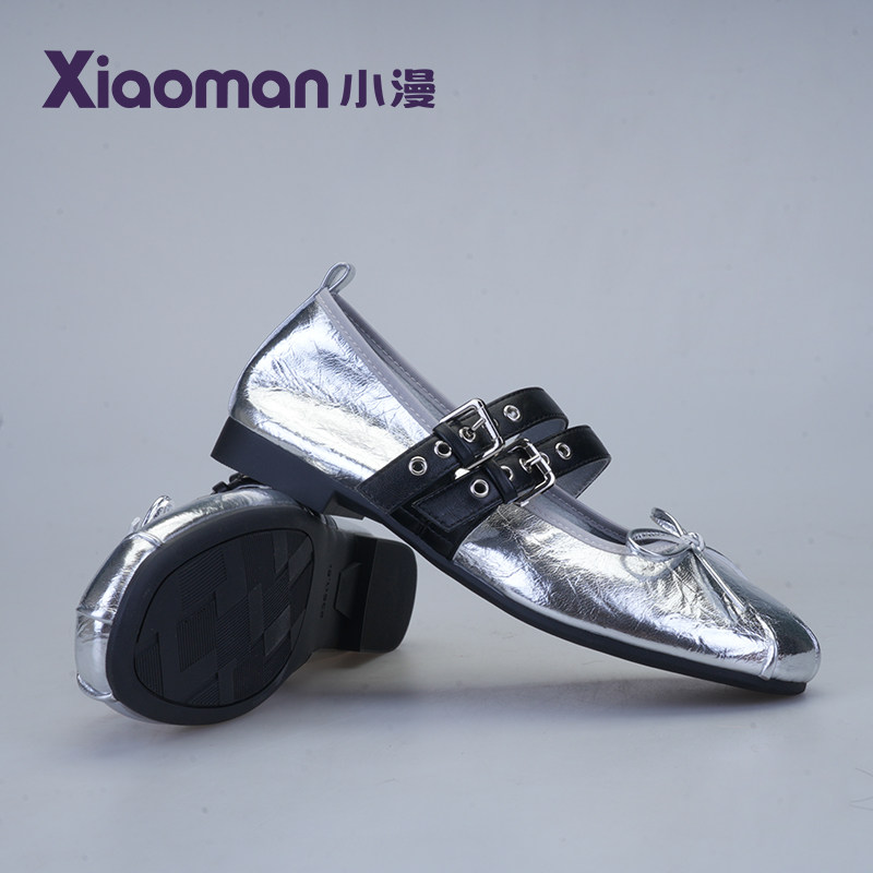 小漫2026春季新款复古蝴蝶结平底单鞋女浅口芭蕾舞鞋舒适轻便女鞋,淘宝优惠券,粉丝福利购,淘宝优惠卷