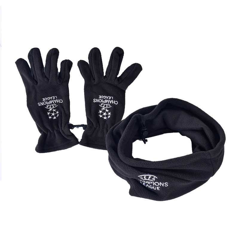 欧冠足球围脖手套帽子冬季抓绒保暖训练手套踢球运动面罩跑步手套,淘宝优惠券,粉丝福利购,淘宝优惠卷